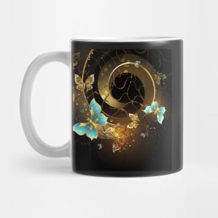 Spiral with Gold Butterflies Mug